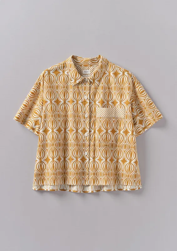 Seed Pod Block Print PJ Shirt | Gorse sold by TOAST