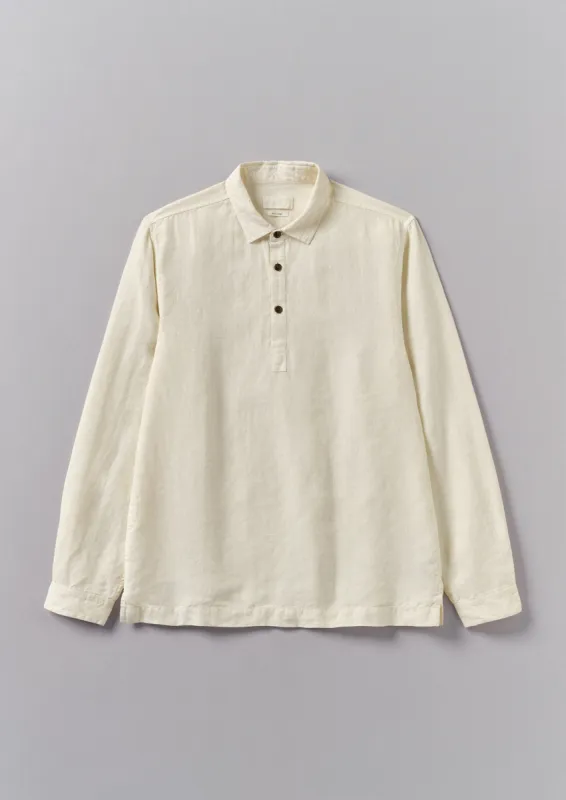 Half Placket Linen Shirt | Parchment sold by TOAST