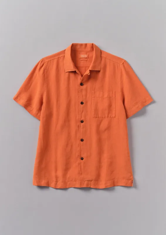 Linen Short Sleeve Shirt | Clementine sold by TOAST