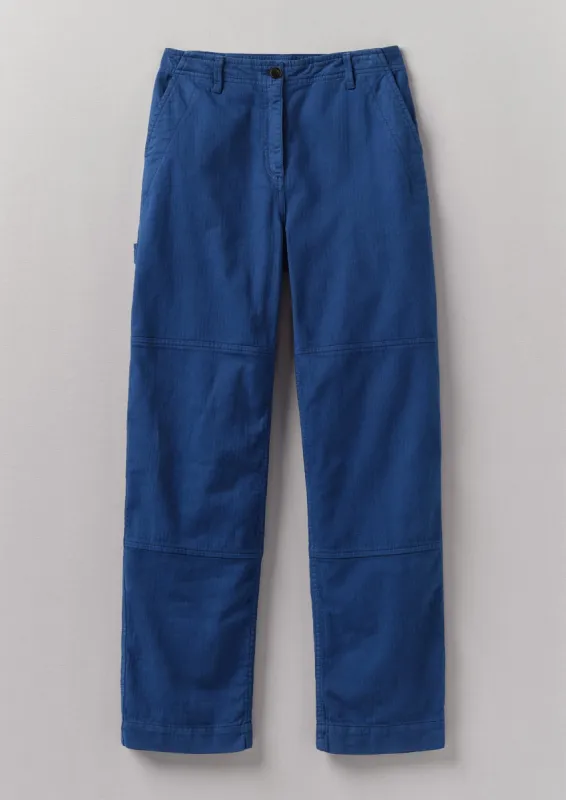 Cotton Herringbone Workwear Trousers | Thistle sold by TOAST