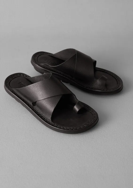 Trippen Alex Leather Sandals | Black sold by TOAST