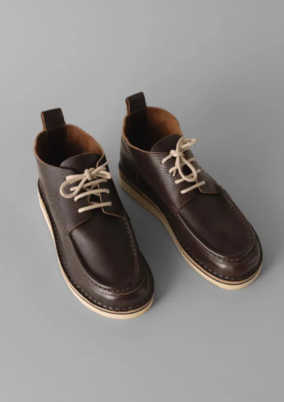 Fracap Leather Camp Shoes | Dark Brown sold by TOAST