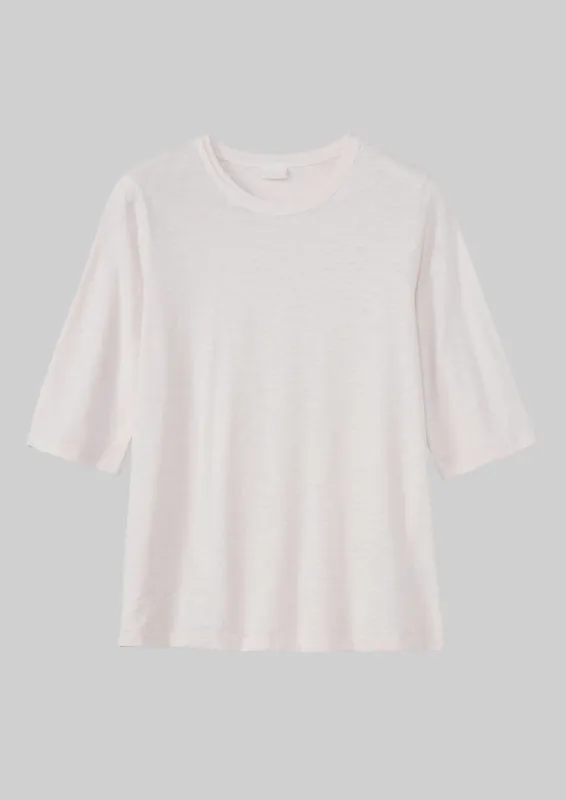 Cleo Garment Dyed Organic Cotton Tee | Chalk sold by TOAST