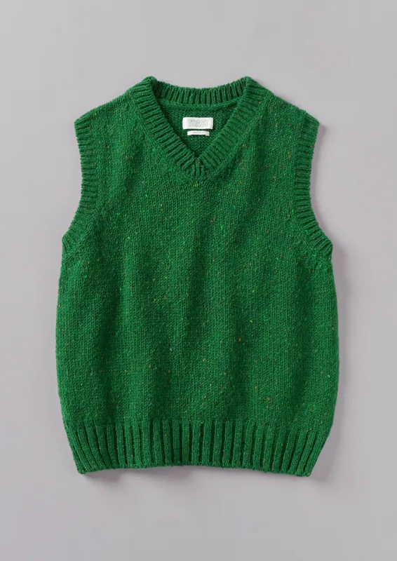 Donegal Wool Knitted Tank | Emerald sold by TOAST