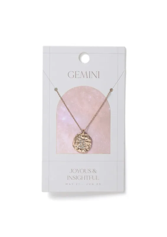 Liars & Lovers Gemini Horoscope Ditsy Necklace sold by Skinnydip London