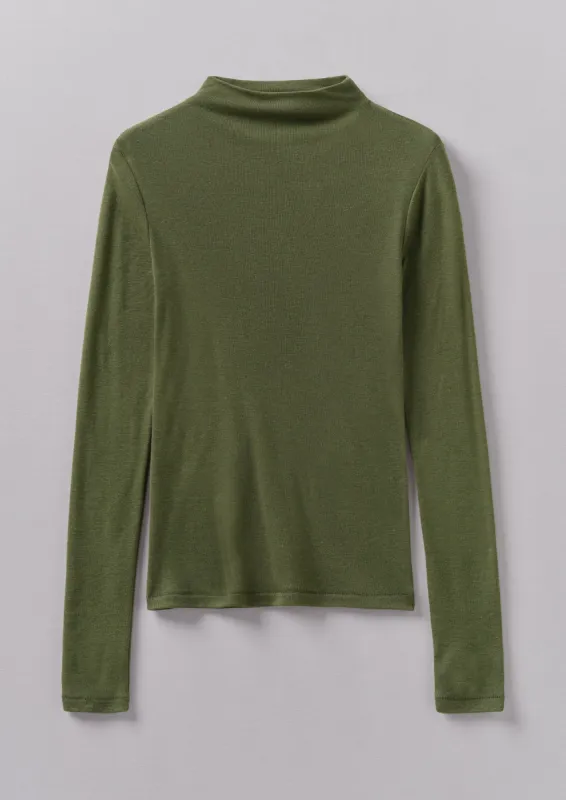 Aster Wool Lyocell High Neck Tee | Artichoke sold by TOAST