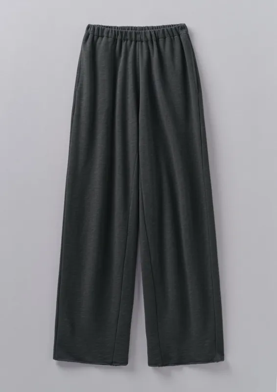Loop Back Jersey Wide Leg Trousers | Charcoal sold by TOAST