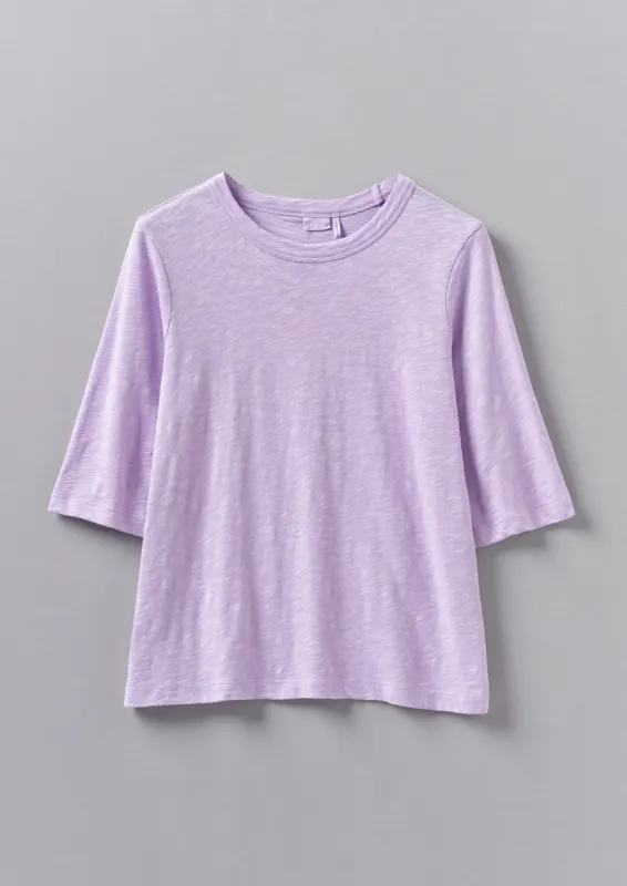 Cleo Garment Dyed Organic Cotton Tee | Lupine sold by TOAST