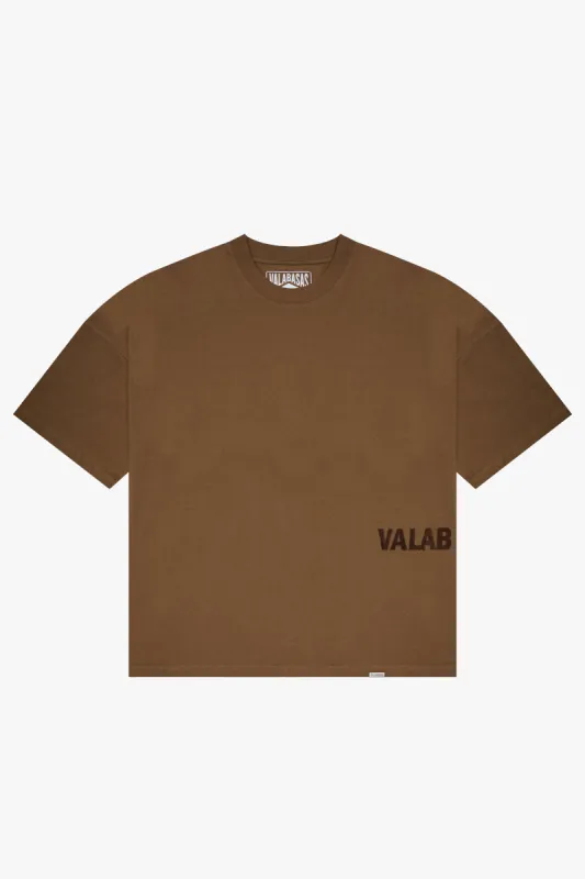 "BASIC" BROWN OVERSIZED TEE sold by valabasas