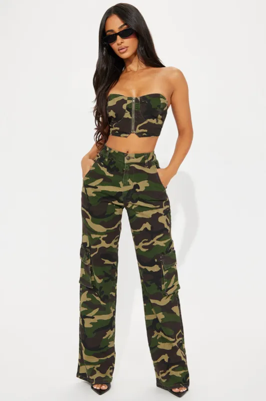 Cadet Sexy Cargo Pant Set - Olive/combo sold by Fashion Nova
