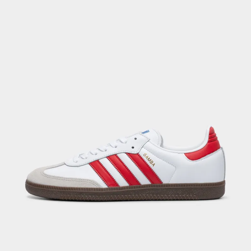 adidas Originals Samba OG Ftwr White / Better Scarlet sold by JD Sports