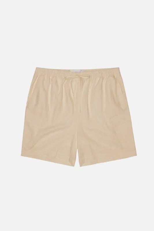 Linen Cargo Short sold by Kuwallatee