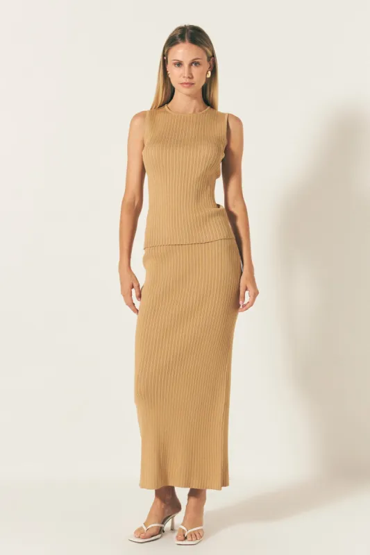 Ribbed Slit Maxi Skirt sold by Endless Rose