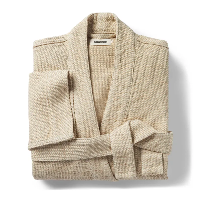 The Apres Robe in Natural Sashiko sold by Taylor Stitch