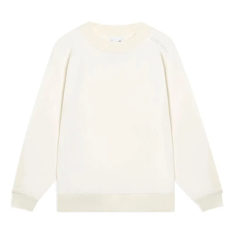 Li-Ning Counterflow Embroidered Logo Sweater 'Creamy White' AWDSI85-1 sold by KicksCrew