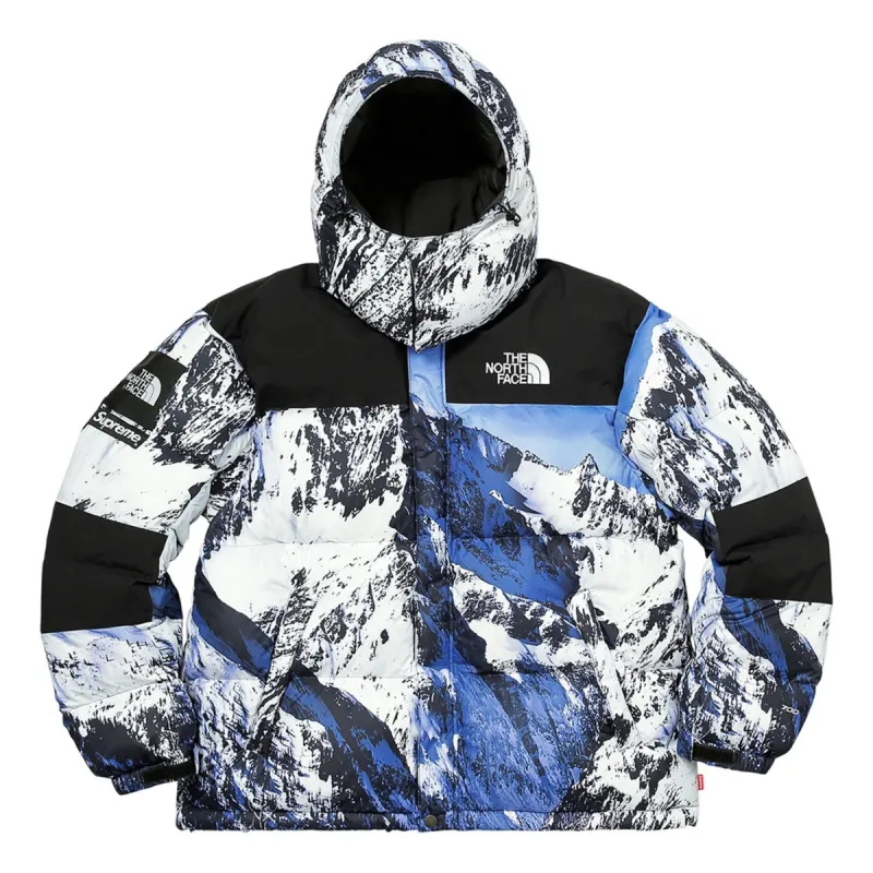 Supreme x The North Face Mountain Baltoro 700 Fill Down Jacket 'White Blue Black' SUP-SS18-599 sold by KicksCrew