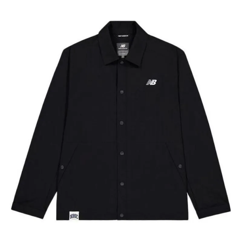 New Balance NB Logo Coach Jacket 'Black' NAE22101-BK sold by KicksCrew