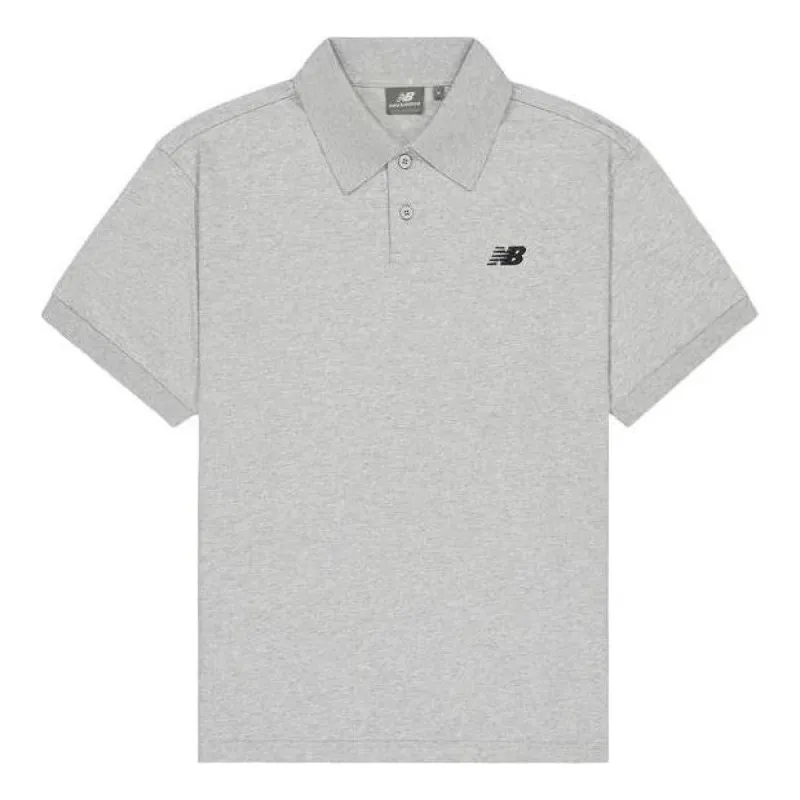 New Balance Cotton Polo Shirt 'Grey' NFE21011-MGR sold by KicksCrew