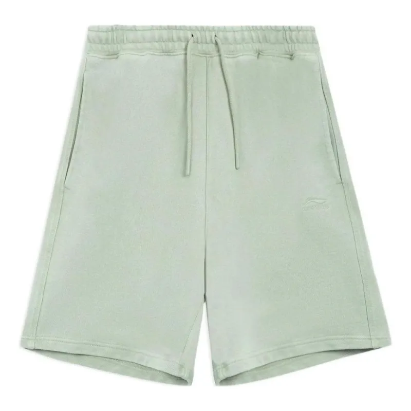 Li-Ning Embroidered Shorts 'Light Green' AKSS315-5 sold by KicksCrew