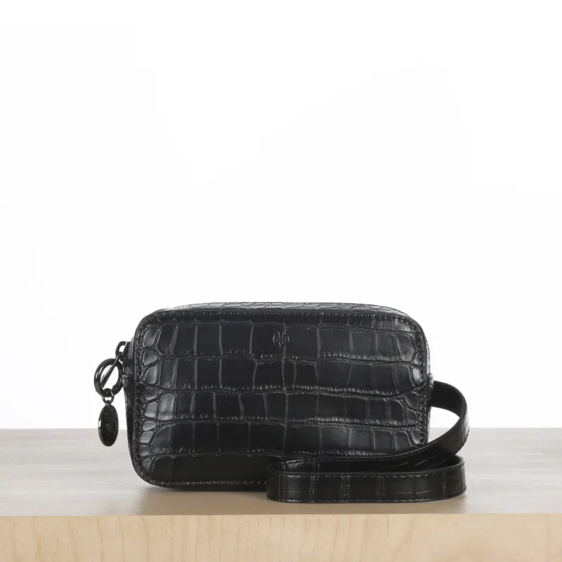 Micro Belt Bag – Black Croc SM sold by ELA