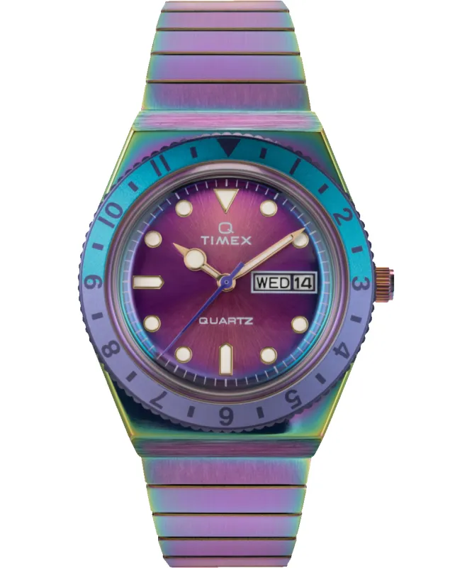 Q Timex 36mm Stainless Steel Expansion Band Watch sold by Timex