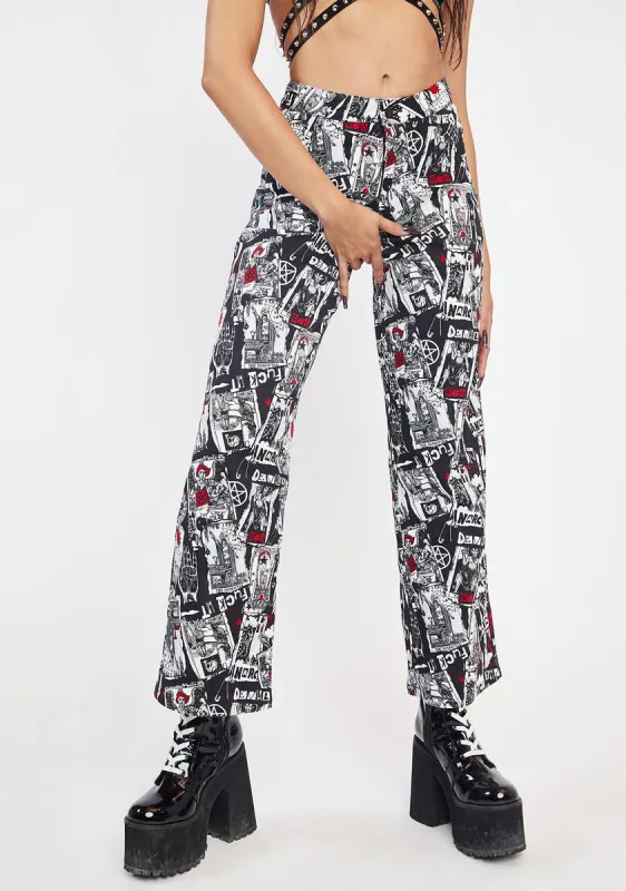 Concert In Hell Wide Leg Pants sold by Dolls Kill