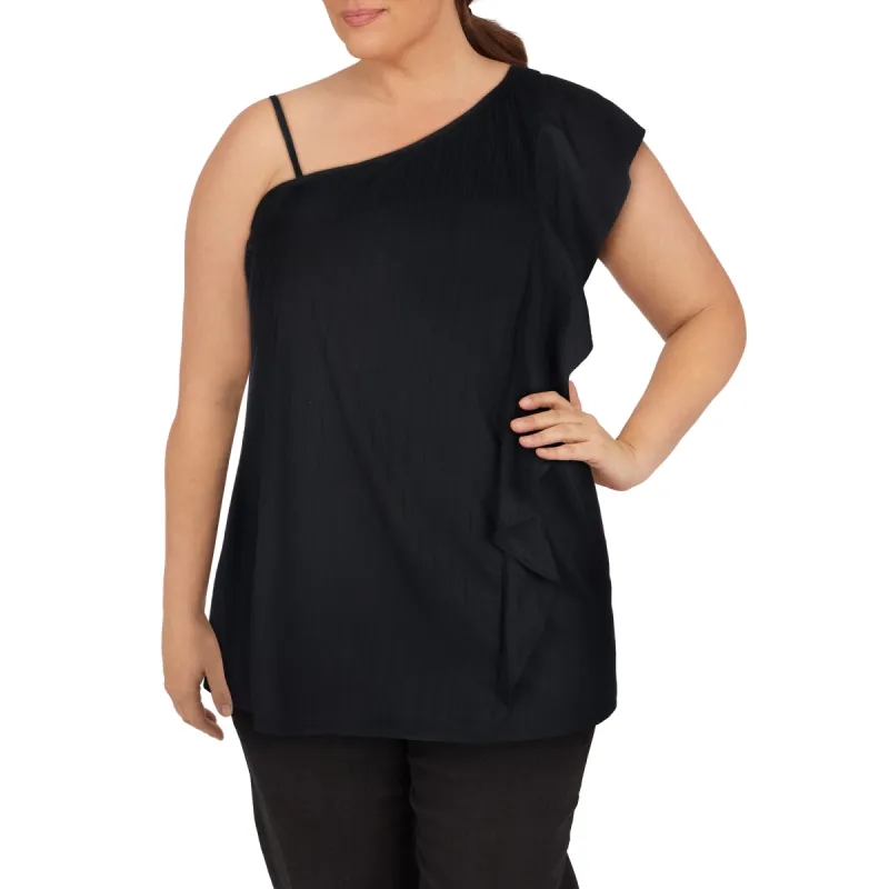 lily morgan Women's Plus Tropical Side Ruffle Cami sold by Giant Tiger