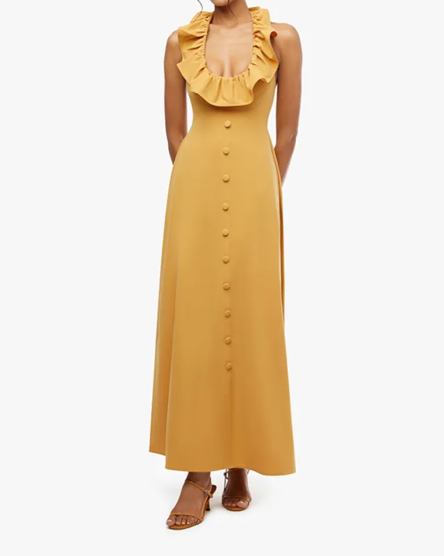 Ruffle Halter Midi Dress | Parallel