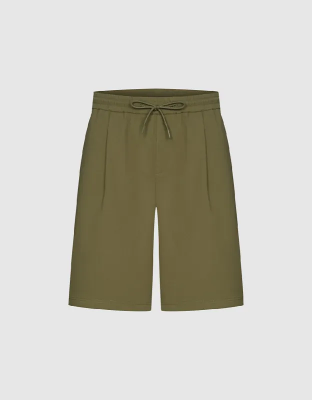 Drawstring Waist Knitted Shorts sold by Urban Revivo