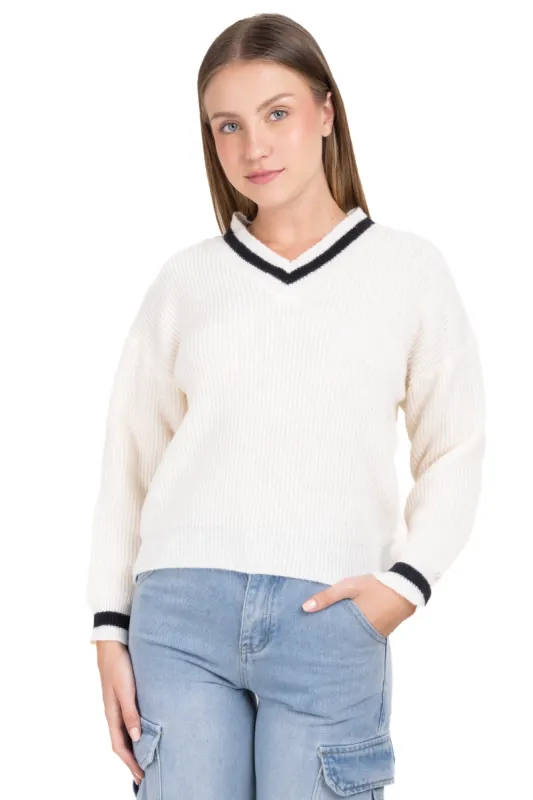 Suéter varsity tejido bicolor sold by Shasa