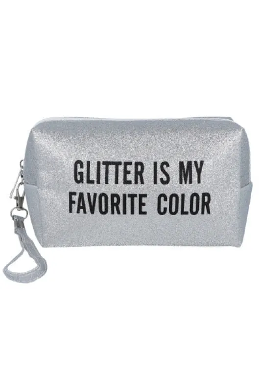 Cosmetiquera glitter frase sold by Shasa