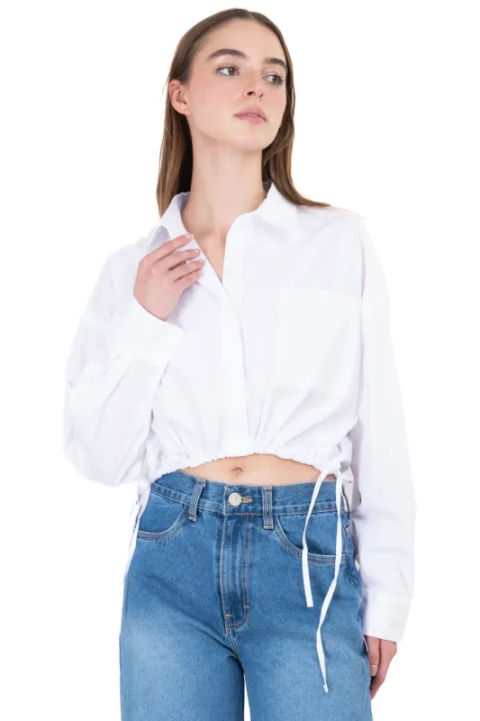 Camisa crop elástico cintas sold by Shasa