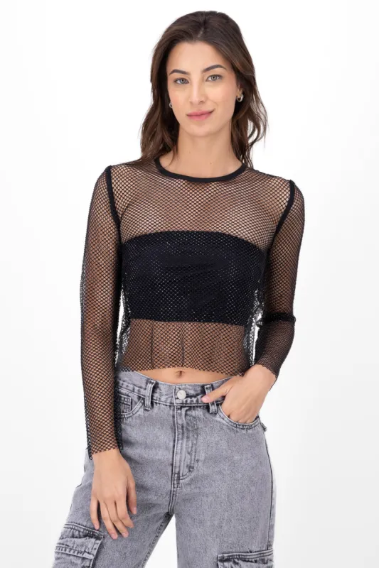 Top de red de brillos sold by Shasa