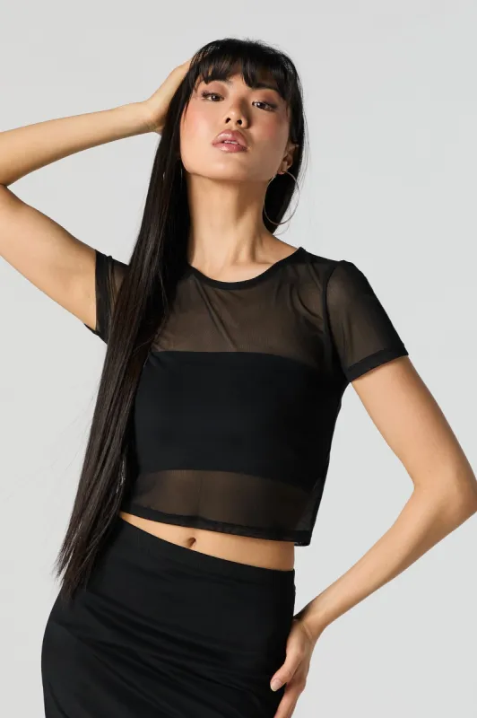 Mesh Cropped T-Shirt sold by Urban Planet