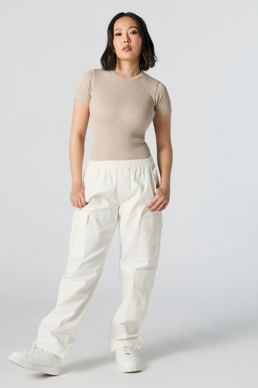 Elastic Waist Tie Hem Cargo Pant sold by Urban Planet