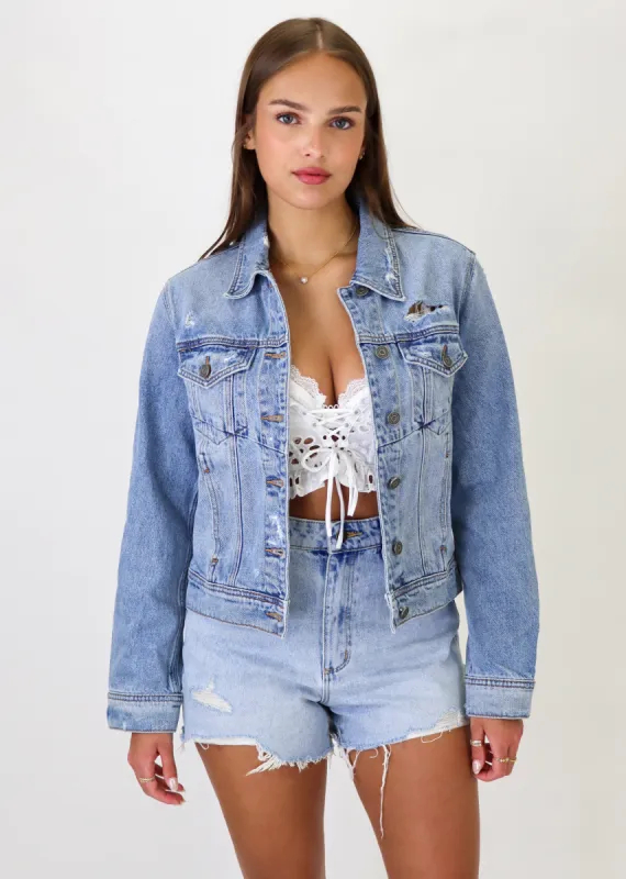 Whatever She Wants Jean Jacket ★ Light Wash sold by Rock N Rags