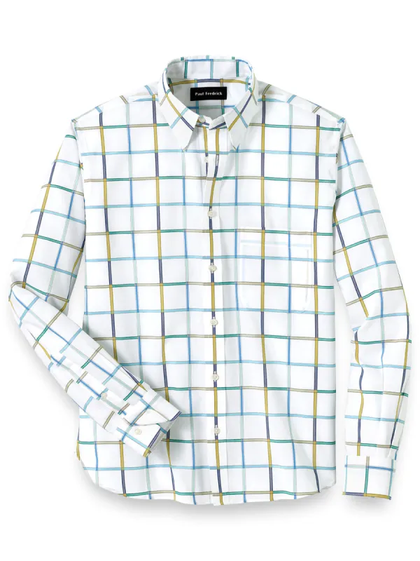 Cotton Windowpane Casual Shirt sold by Paul Fredrick