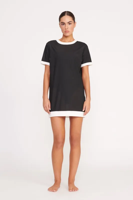 SELAH DRESS | BLACK WHITE sold by STAUD
