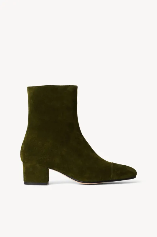 AIMEE SHORT BOOT | OLIVE SUEDE sold by STAUD