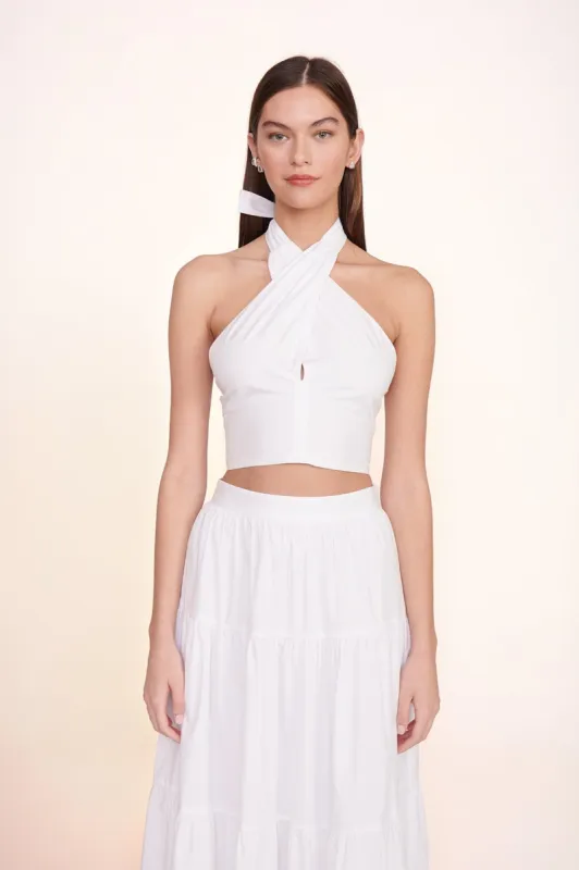 SMOCKED KAI TOP | WHITE sold by STAUD