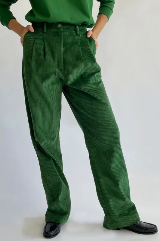 cord pleated trouser sold by DONNI.
