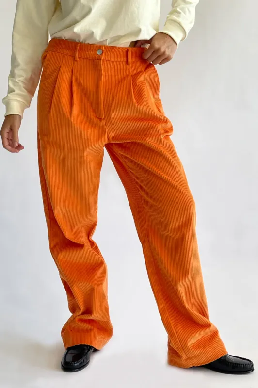 cord pleated trouser sold by DONNI.