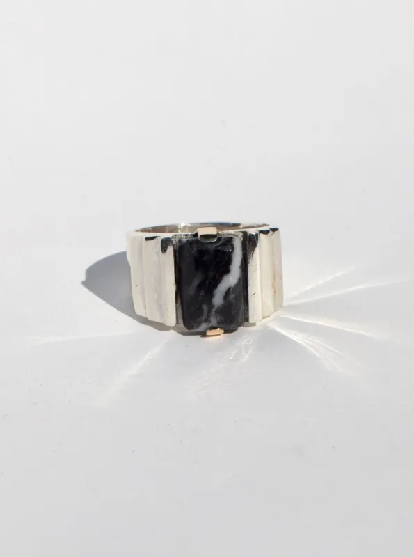 Large Ari Ring in Variegated Onyx sold by Maiden Name