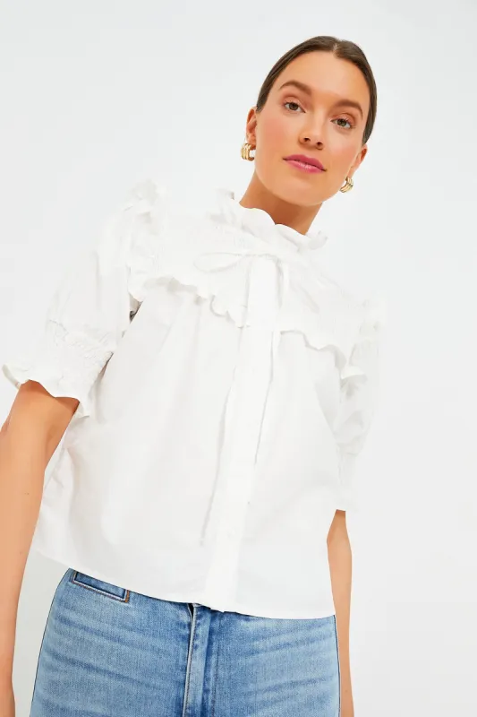 White Nicolette Shirt sold by Tuckernuck