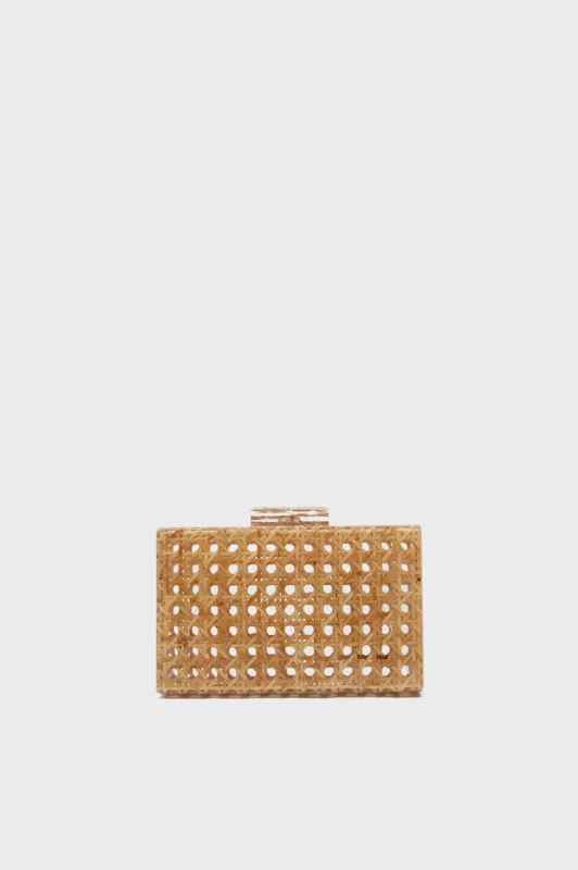 Cane Acrylic Clutch sold by Tuckernuck
