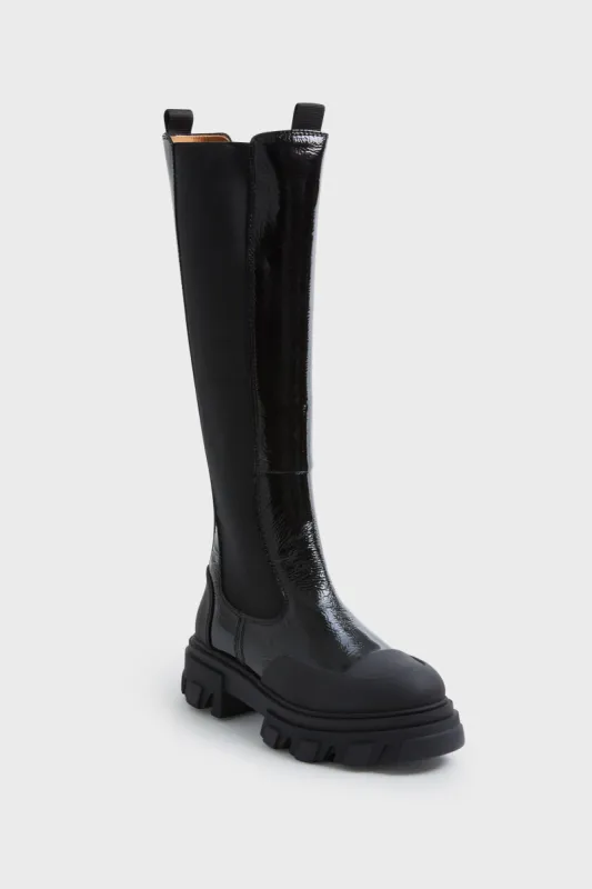 Black Cleated High Chelsea Boot sold by Tuckernuck