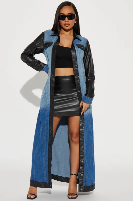 Problematic Denim Trench - Medium Wash sold by Fashion Nova