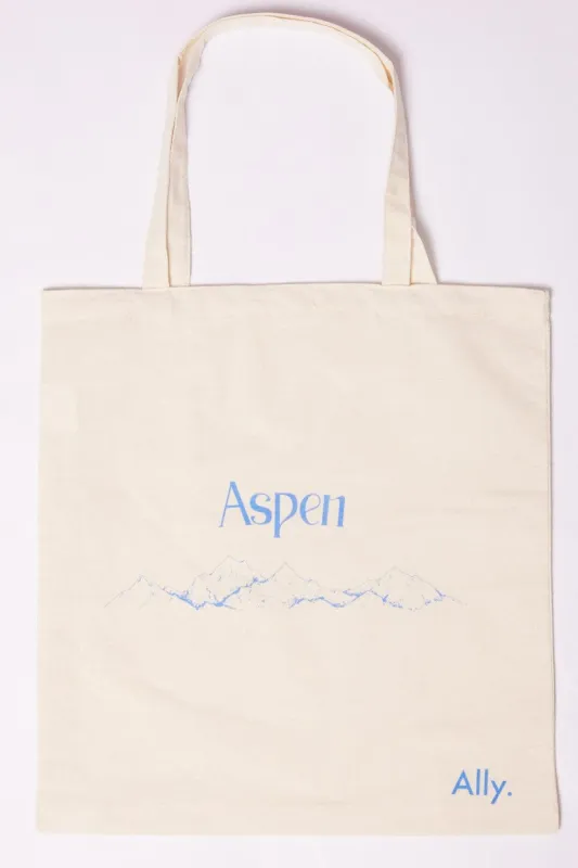 Blue Print Tote Bag Printed Aspen sold by Ally Fashion