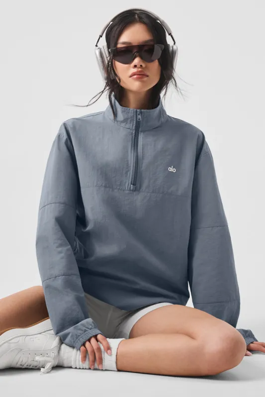 スウェット・トレーナー [Alo Yoga] Light Weight Takeaway Track Pullover Light Weight Takeaway Track Pullover - Black | ALO