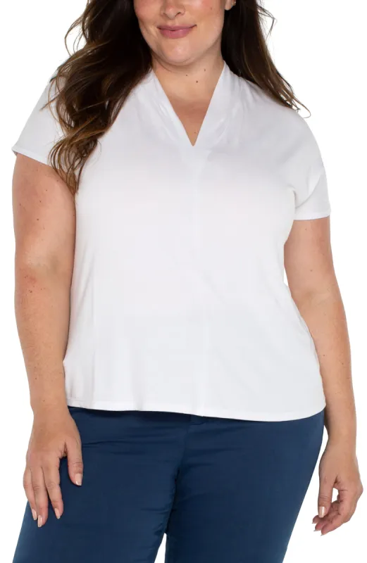 DOLMAN SLEEVE KNIT TOP WITH SHAWL COLLAR sold by Liverpool Jeans Company